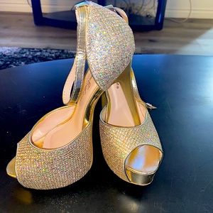 Champagne Sparkle Heels